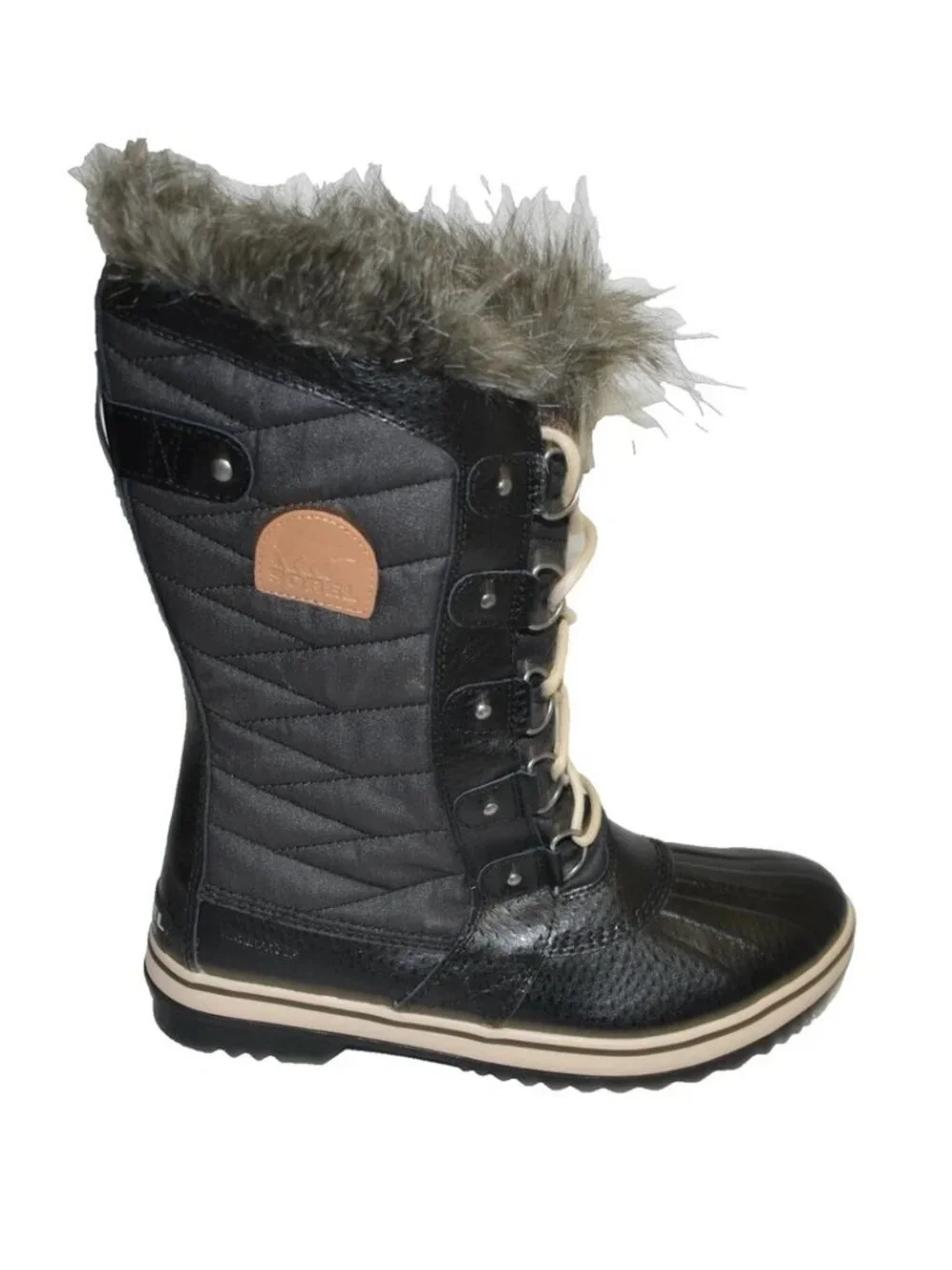 New! Sorel Tofino II Waterproof Boot Black Canvas & Leather Size 11 NL 2332-012